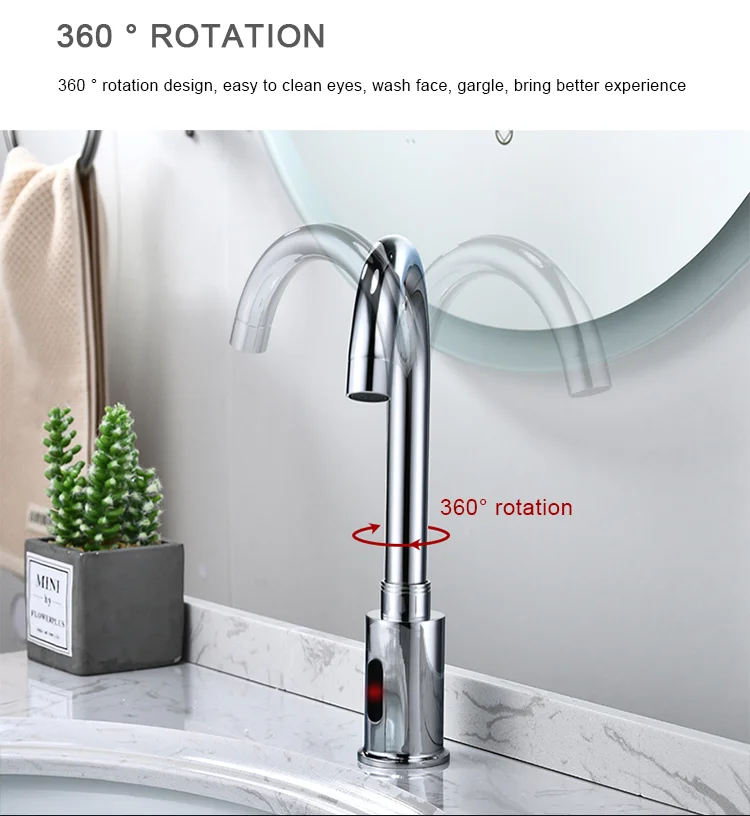 Smart Touch Motion Sensor Automatic Water Waver Tap Induction Touchless Kitchen Faucet