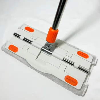2024 New Style Cloth Flat Mop One-Off Microfiber Rag Towel Swivel Handle Easy Household Water Cleaning Special Mop Wood Flooring