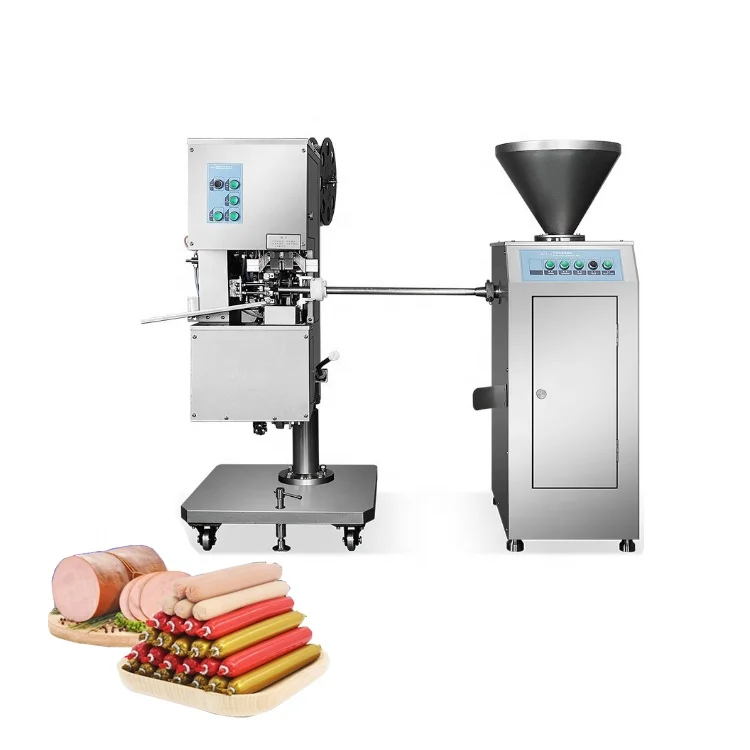 Industrial automatic sausage filling and clipping machine