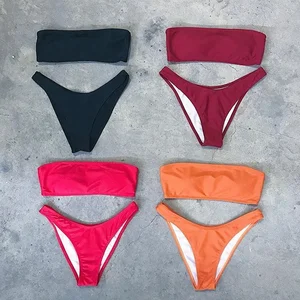 Customize Sexy Brazilian Bikini Set Women Bathing Suit Swimwear Summer Beach Wear Female High Waist Swimsuit