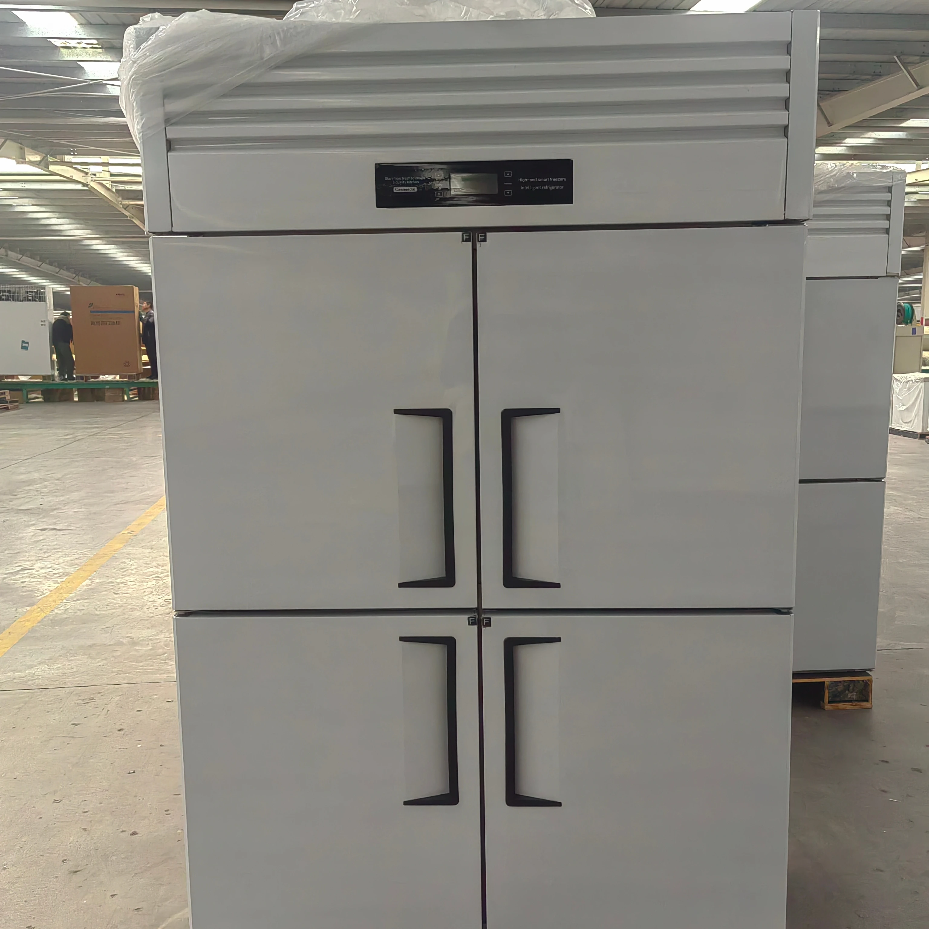 RuTai Professional 4-Door Commercial Stainless Steel 201 Freezer – Direct-Cooling Design with Adjustable Shelves, Ideal for Restaurants