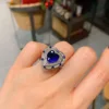 open size Blue glass ring