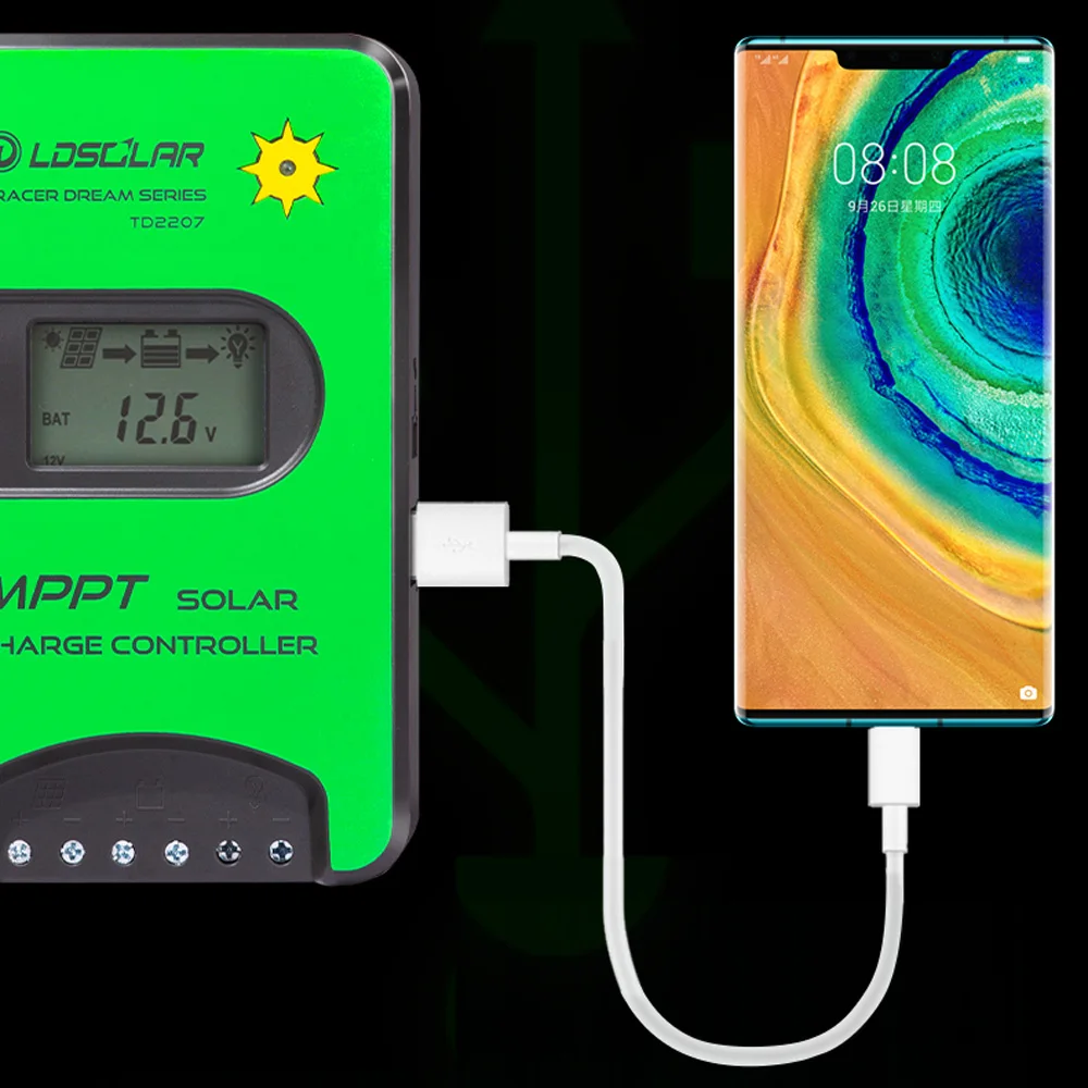 High Quality MPPT Controller 12/24V 15A Solar Battery Charge Controller