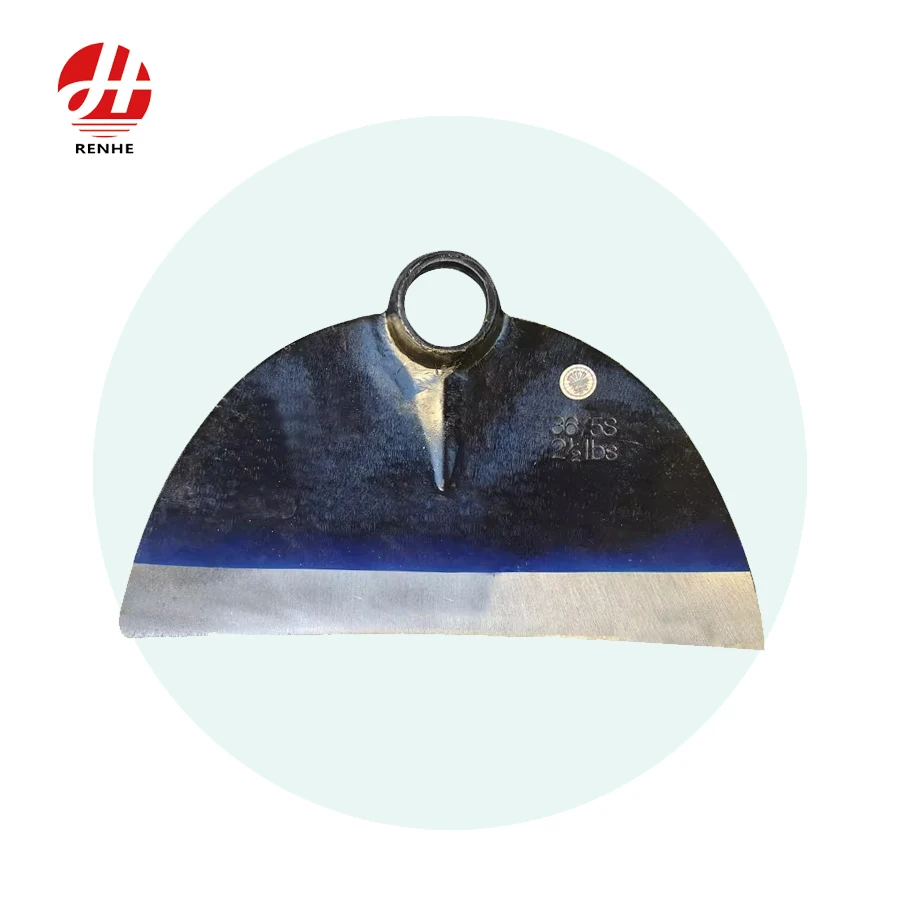 Chinese Factory Customized  Wooden  Handles  Forged  Steel Garden  Metal Farming  Tool Half  Moon Weeding  Hoe Head