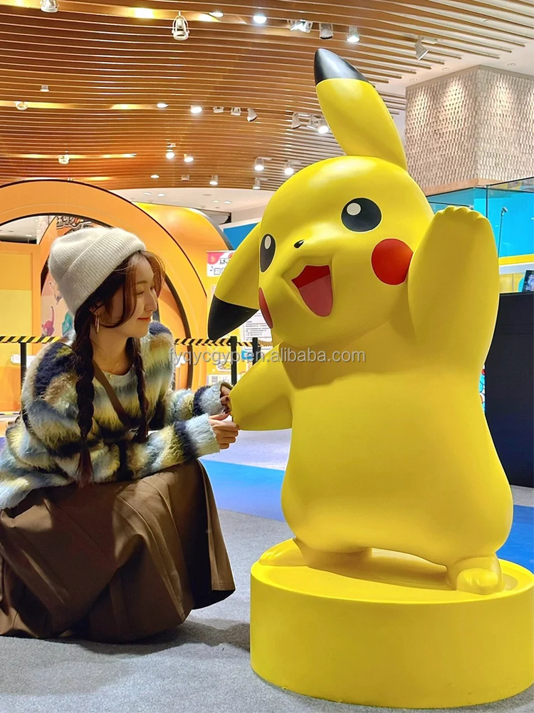 工場カスタムメイドのモール用ポケモン像、実物大の漫画ピカチュウ像