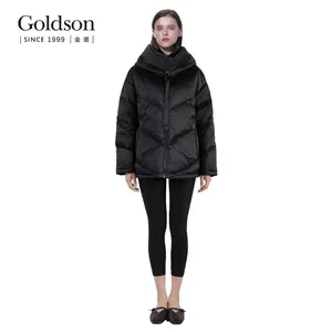 Breathable Shiny Polyester Hooded Lady Parka Women Winter Warm Duck or Goose Down Coat