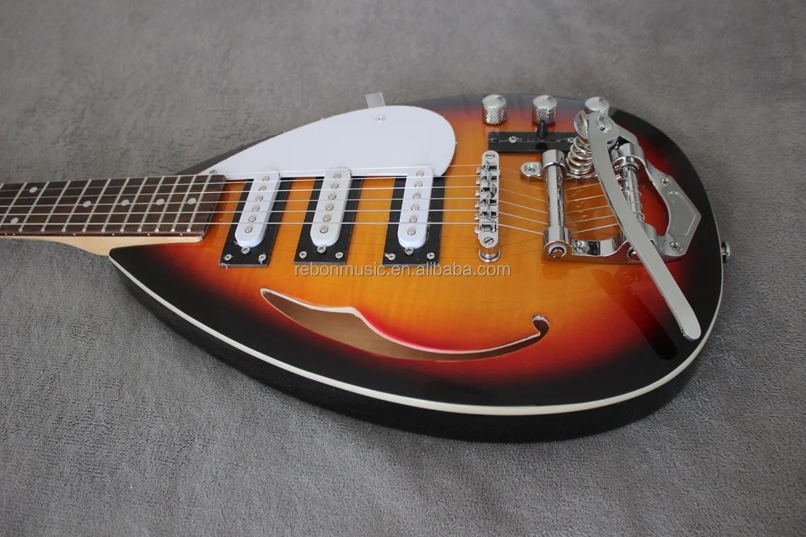 Weifang Rebon 6 String Teardrop Electric Guitar - Mahogany Body