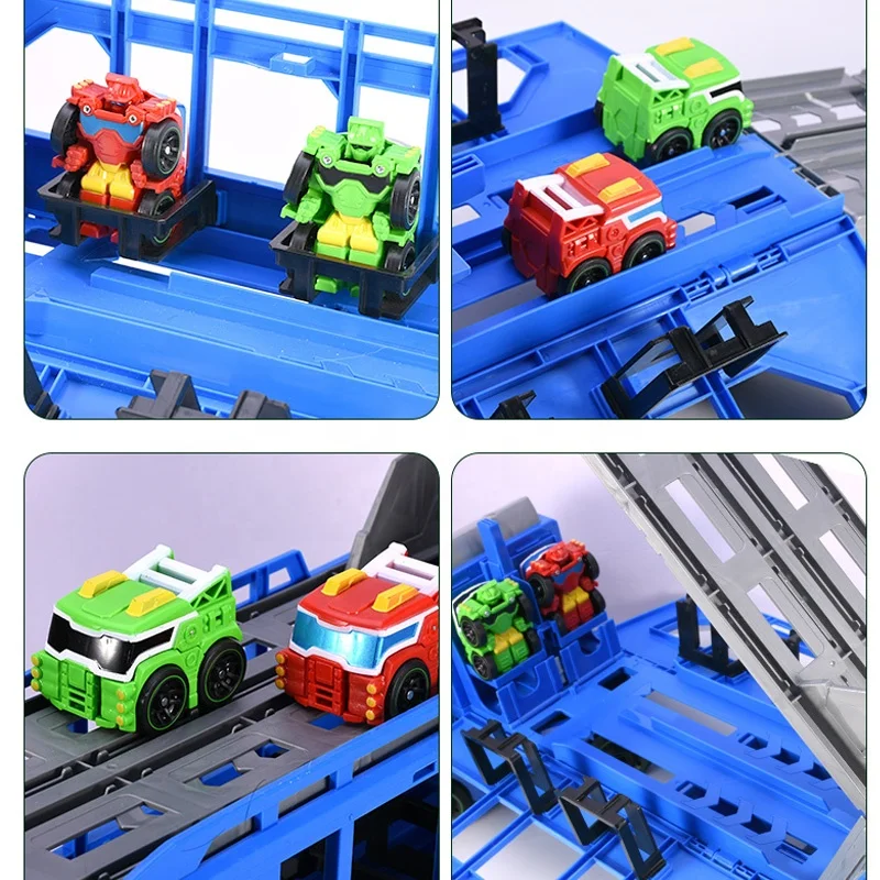 2021新しいレッカー車おもちゃロボットレーストラックトレーラー