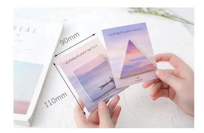 Landscape Memo Pad Creative Sticky Notebook Office School Supplies Stationery-/ 