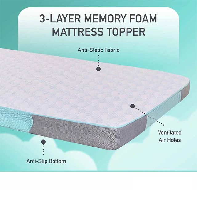 Ventilated Memory Foam Mattress 3inch Topper With Washable Cover Buy