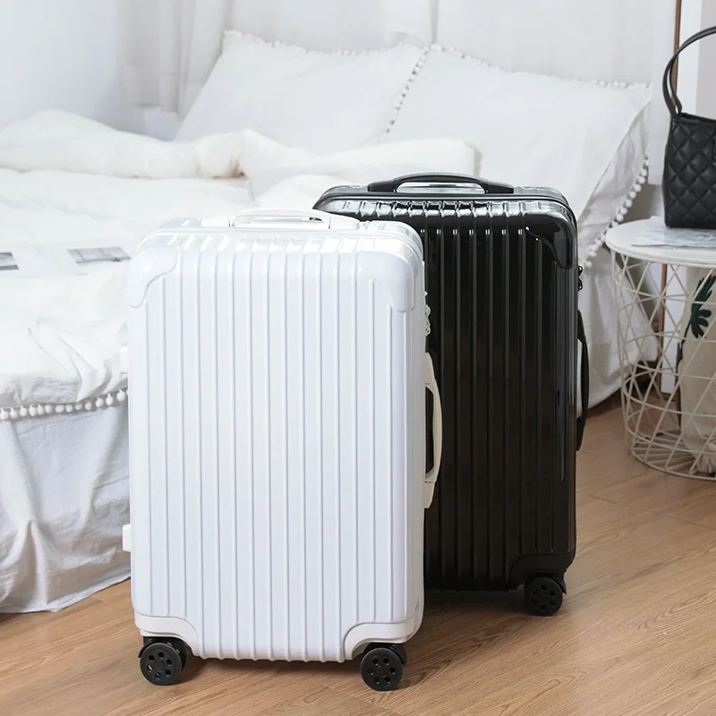 Classic Flat Password ABS Spinner Luggage 20-inch Boarding Case 24-inch Trolley Case Candy Color Student Travel Case Waterproof