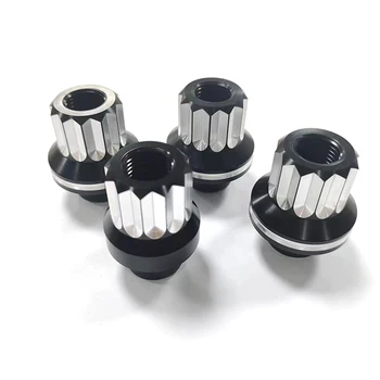 M12*1.5 Billet 6061 Aluminum 12.7mm Shank Wheel Lug Nuts