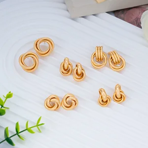 Dongli Jewelry Sleek Luxe Gold Plated Bar Drop Earrings