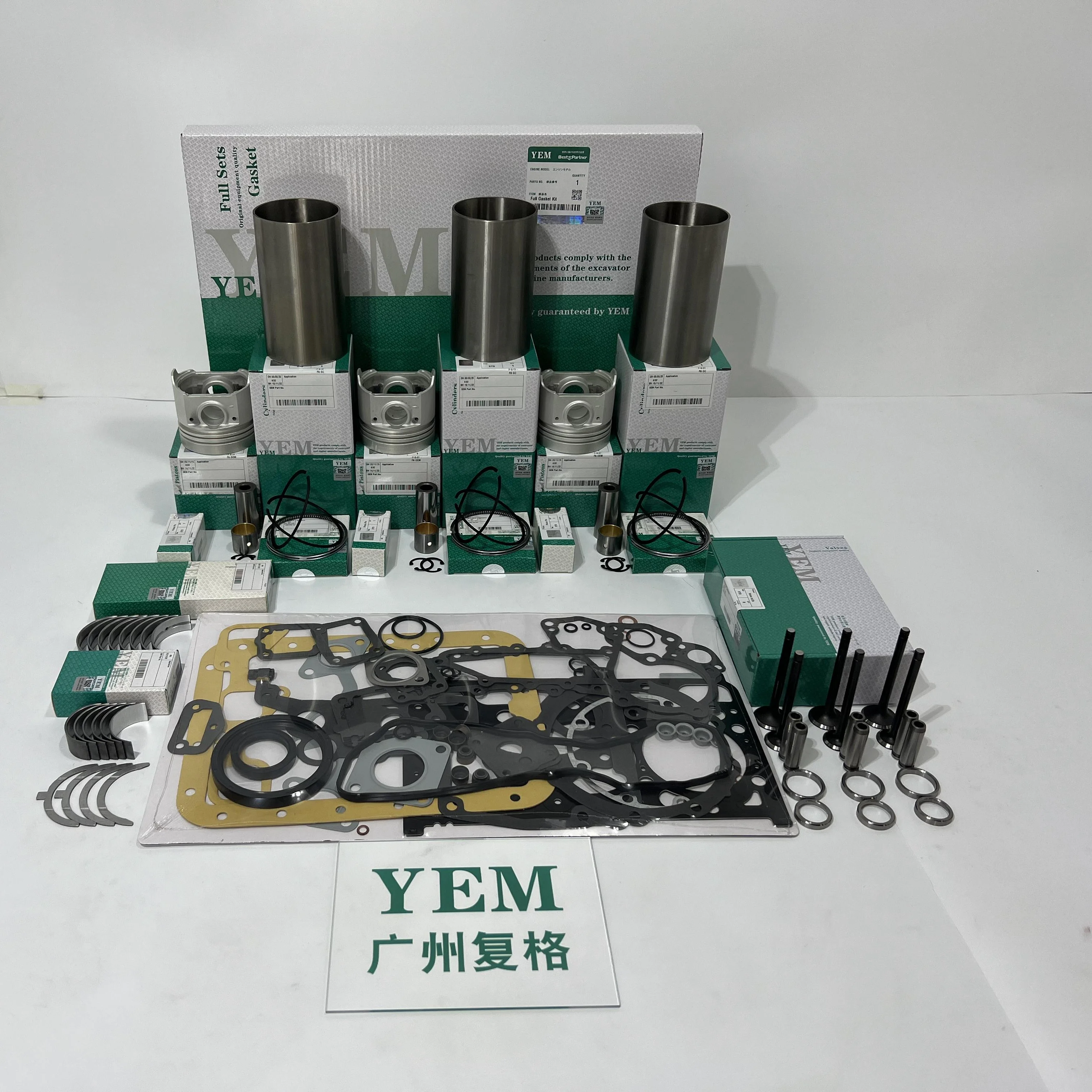 3TN66 OVERHAUL KIT WITH VALVES FIT for YANMAR ENGINE Diesel Engine Parts 2