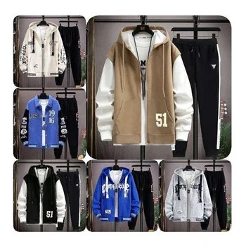 Unisex Sweatsuit 2 Piece Set Autumn / winter custom printed casual sweatshirt sports jogging clothes suit