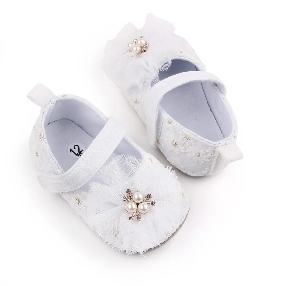 2025 Beautiful Flower Girls Princess ShoesTPR Sole Non-slip Baby Shoes Walking Toddler Shoes factory