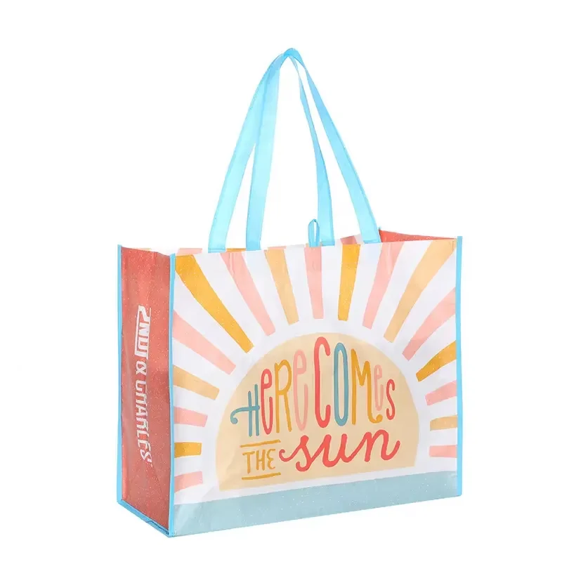 Wholesale Custom Printed Eco Friendly Reusable Grocery PP Non Woven Fabric Tote Shopping Bags supplier