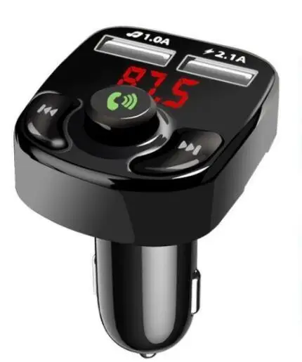 Wireless BT 5.0 Handsfree Car Kit FM Transmitter MP3 Player Dual USB Charger