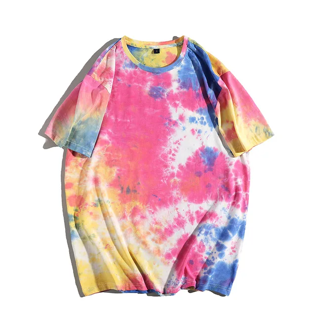 Summer new trend brand T-shirt Europe and the United States male T-shirt short-sleeved high street round neck tie-dye T-shirt