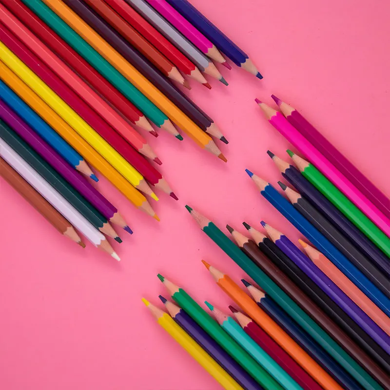 Crayons de couleur tendance de haute qualité, fabriqués avec un corps en PS de qualité et une mine lisse pour une utilisation quotidienne_voghion.com