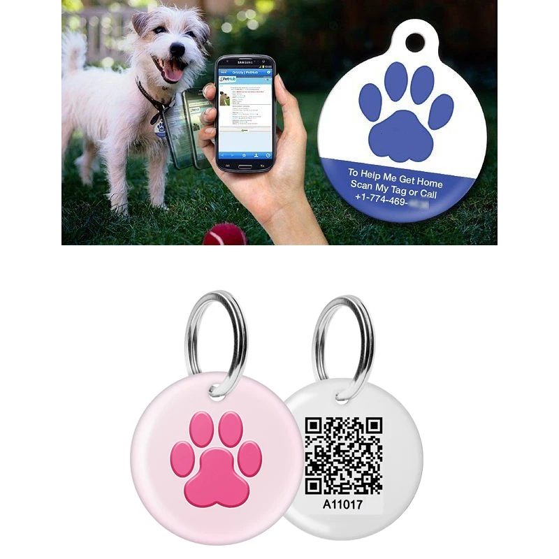 Customized Logo Qr Code And Url Programmable Epoxy Nfc Pet Id Collar ...