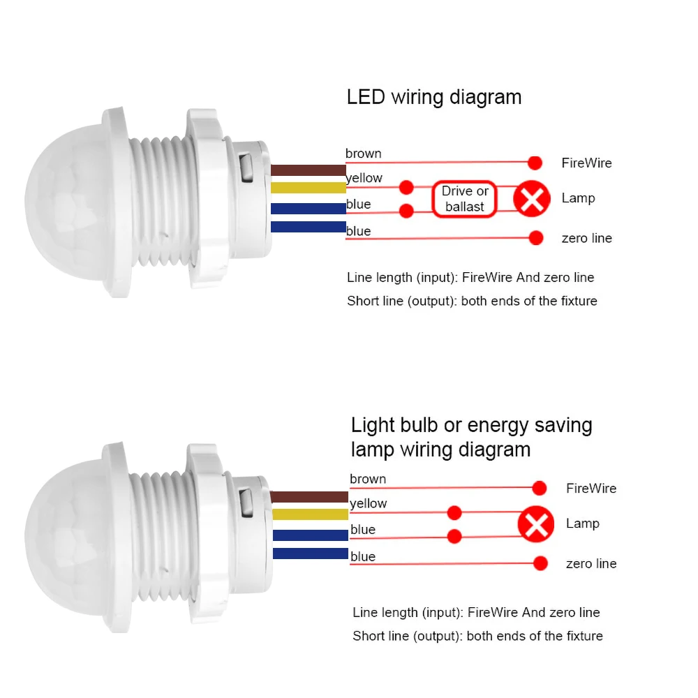 110V 220V Light Switch PIR Sensor Detector Smart Switch LED 110V 220V PIR Infrared Motion Sensor Switch Auto On Off