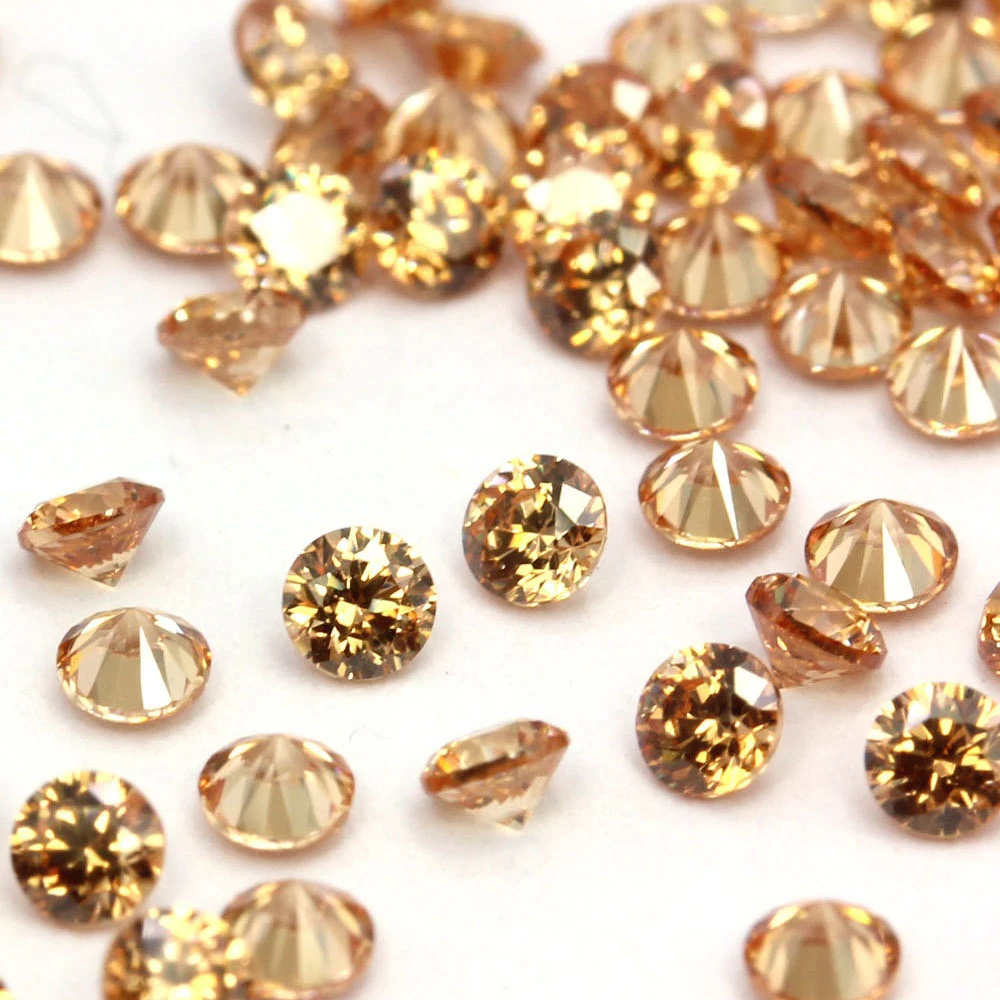 Xygems 19 Color Chart champagne Round Jewelry CZ Stone Piedras Zircons Gemstones