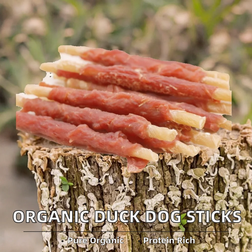 Organic High Protein Dog Treats Healthy Duck Flavor Cowhide Nutritious Food for Pups Small Breeds Eco-friendly Vitamins Minerals supplier