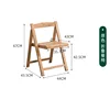 Natural color folding dining chair