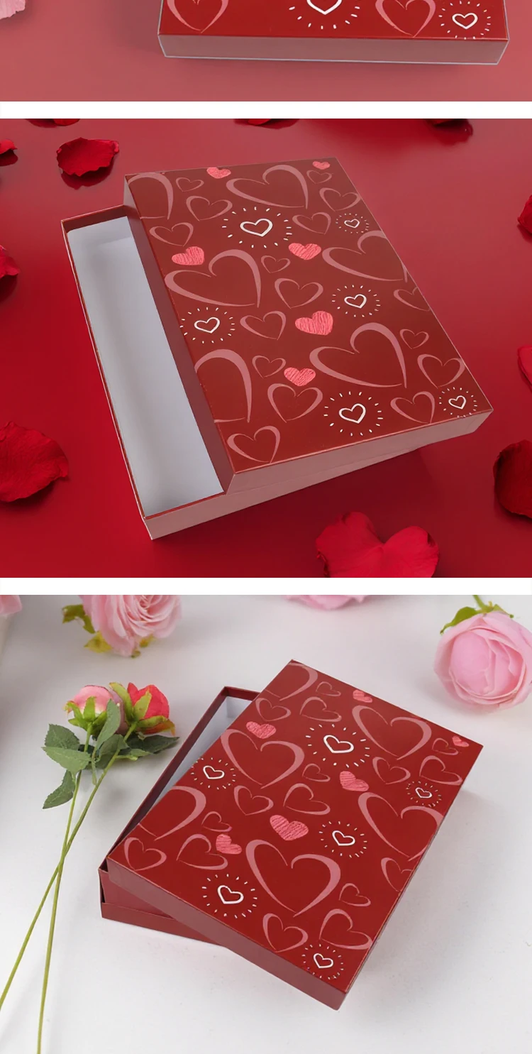 product custom logo high end art paper rigid box matt lamination foil embossing uv coating valentines day gift packaging for chocolate-48