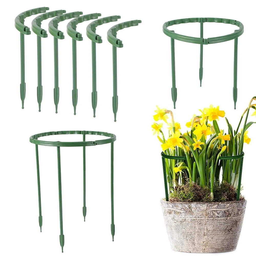 Garten-Kunststoff-Halbkreis-Pflanzensttze Blumenstnder  Bonsai-Fixierstab-Halter