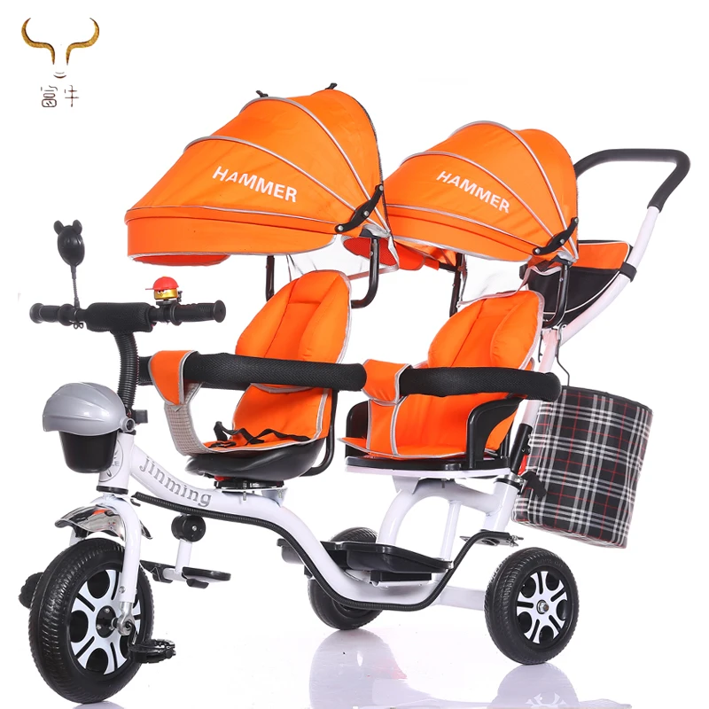 twin tricycle stroller