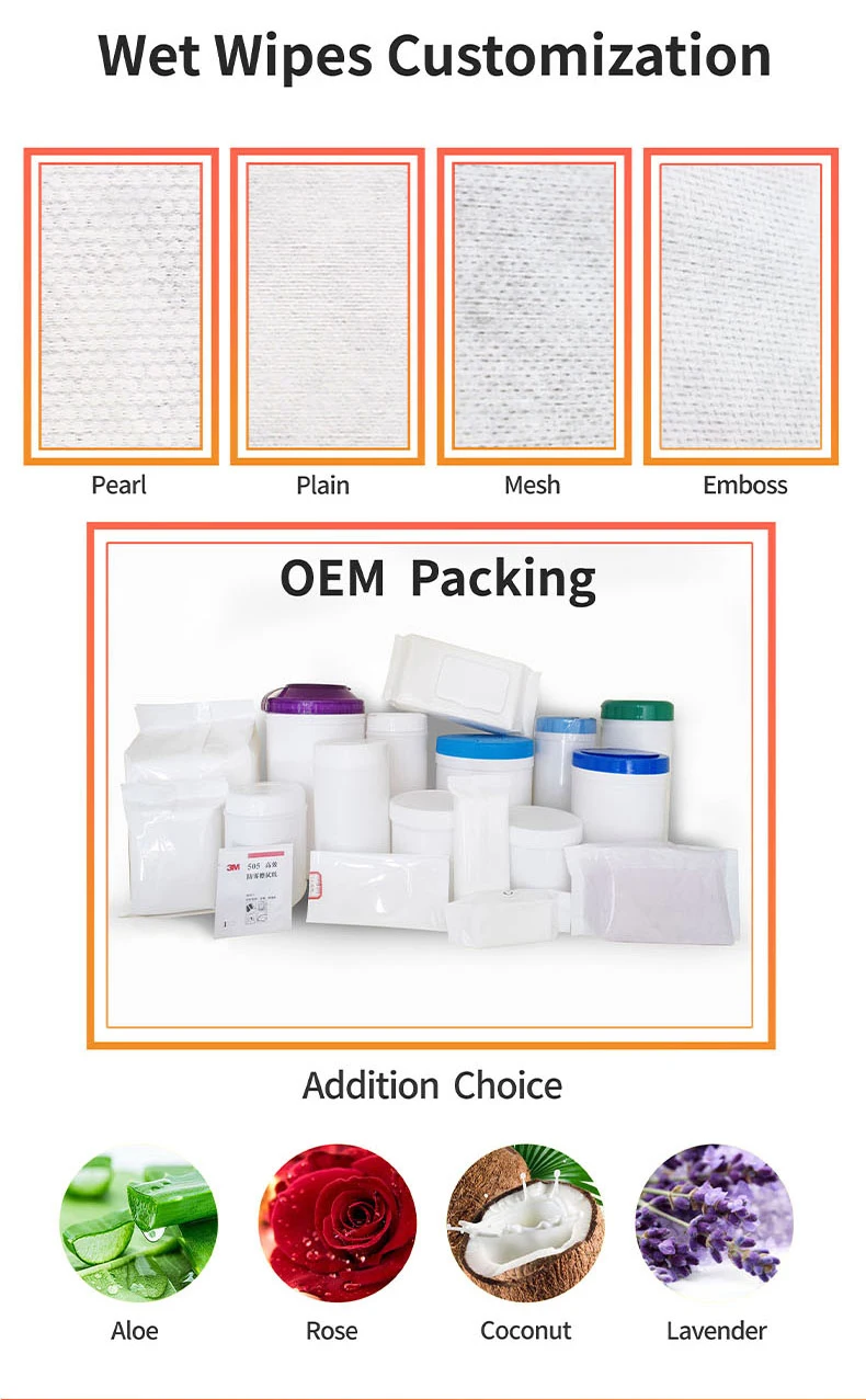 Nonwoven Single Restaurant Wet Wipes Individual Feminine Face Wipes