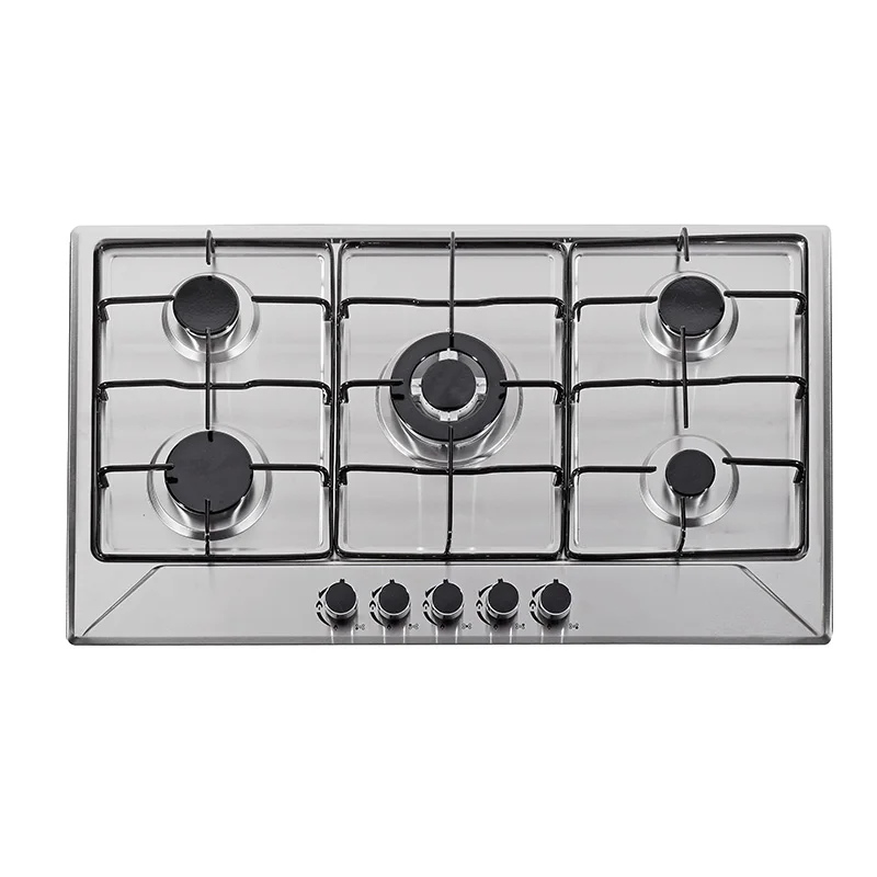 Disco De Hierro Fundido De Acero Inoxidable,Soporte De Equipo De Seguridad, Horno De Gas De Encimera Integrado,5 Quemadores - Buy 5 Quemador De La  Estufa De Gas Más Barato De La Estufa De