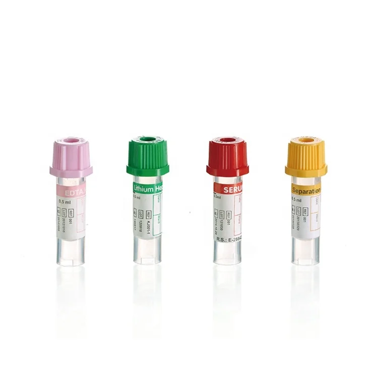 0.25ml 0.5ml 1ml Mini Micro Capillary Blood Collection test Tube