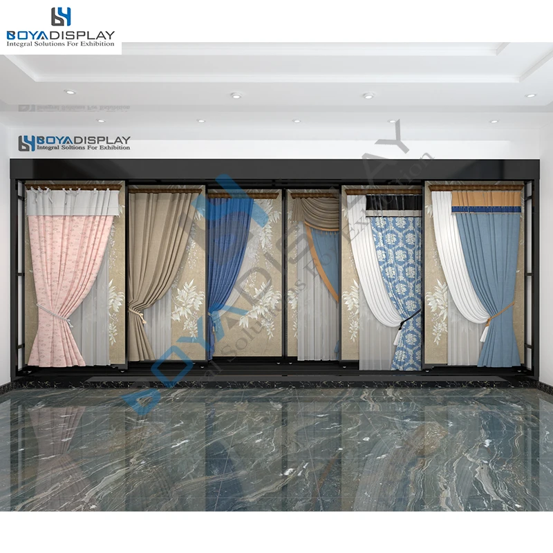 Metal Sliding Typepush Pull Type Window Curtain Purdah Display Rack Stand