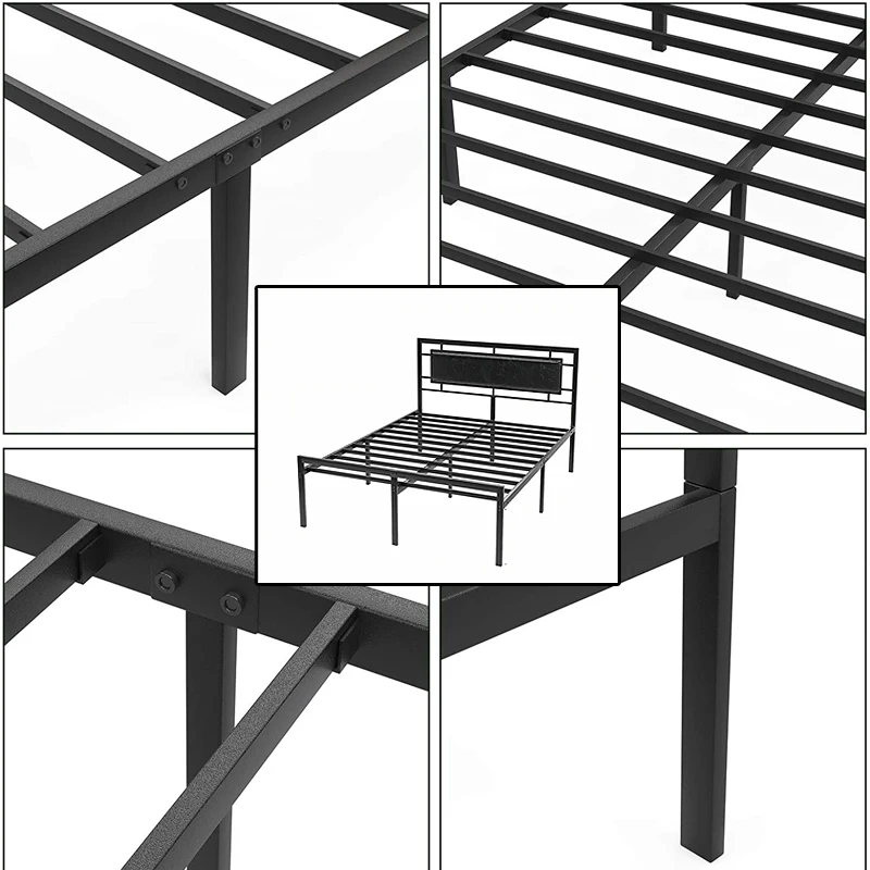 High Quality Hotel Use Simple Furniture Wrought Iron Platform Bed