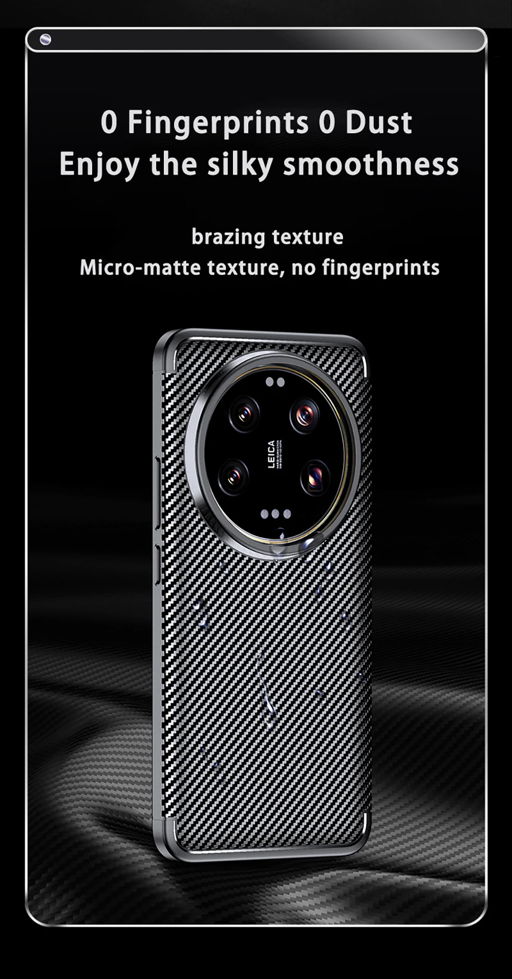 product laudtec carbon fiber texture phone cases for xiaomi 15 ultra shockproof luxury cover simple business back thin light sjk1011-10