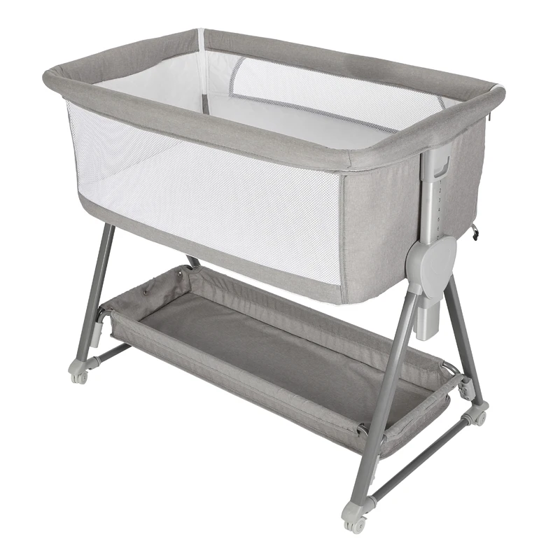 3 In 1 Crib Can Be Spliced Big Bed Foldable Height Adjustable Cradle