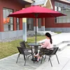 Table ronde 41-80cm-parapluie central en fer 27m
