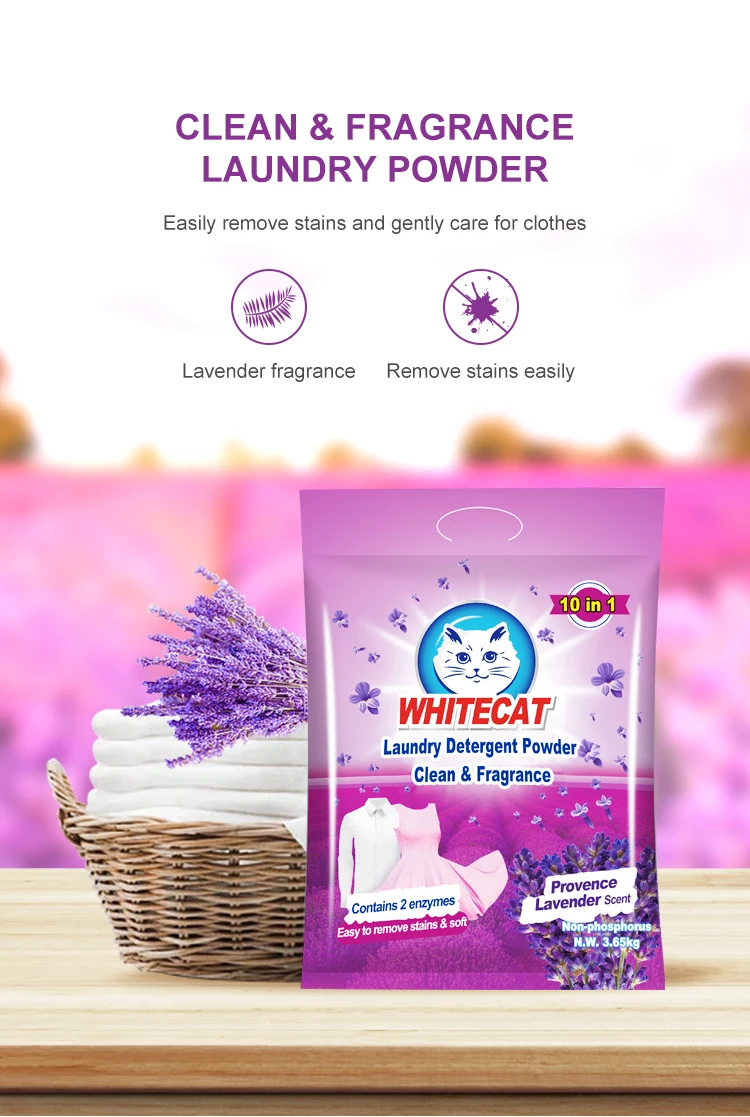 CLEAN & FRAGRANCE LAUNDRY POWDER Easily remove stains and gently care for clothes