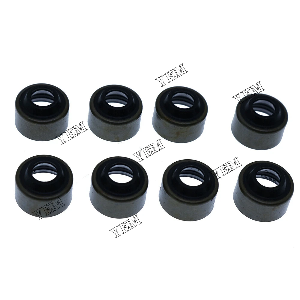 Engine Repair Kit New Valve Seal 8 Pieces Fit for Kubota V3600 Engine High Performance Engine Parts
