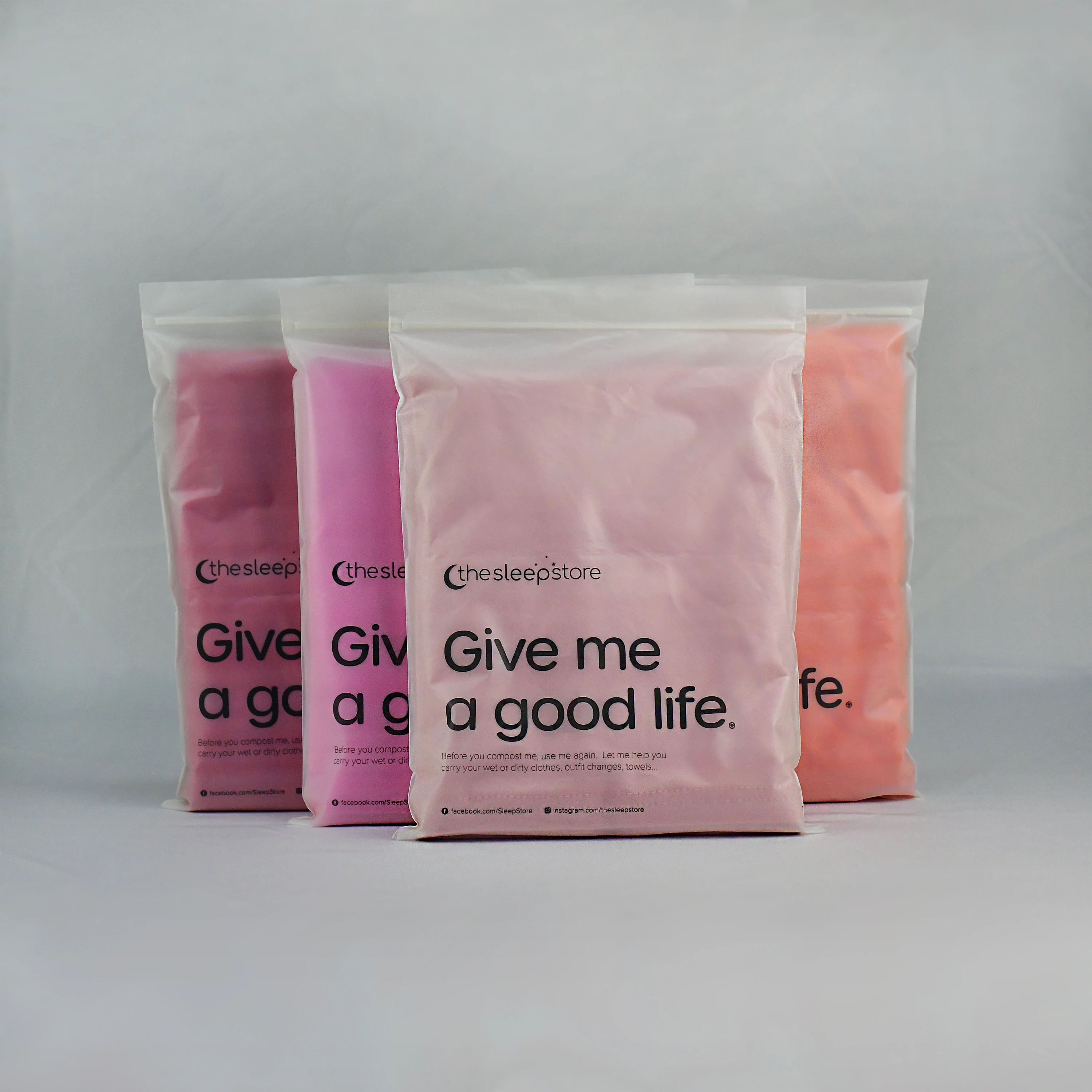 Custom print zip bag 100% biodegradable zipper bags for clothing packaging seal zip lock plastic bags