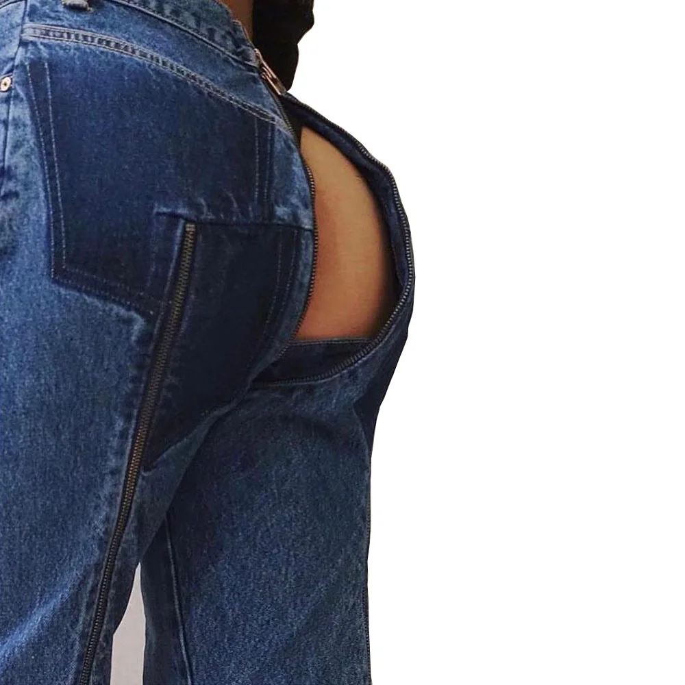 Open crotch jeans