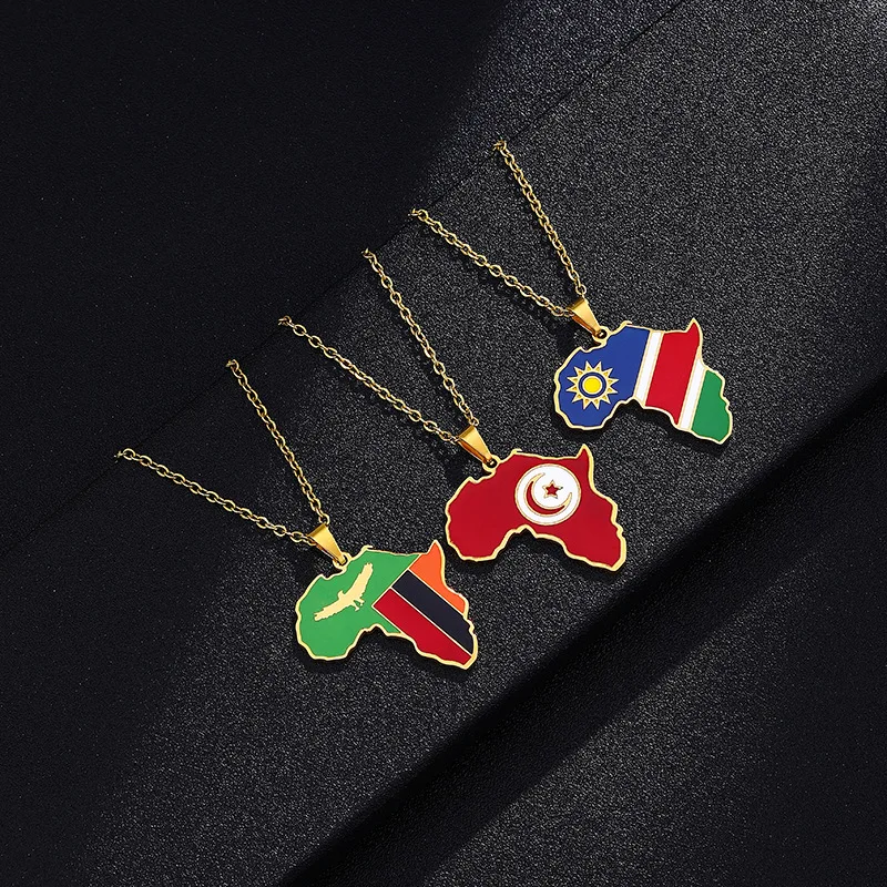 Africa Map Neckalce