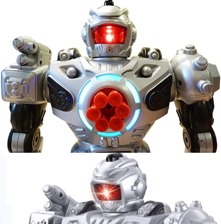 Educational Big Remote Control Fighting Robot Shooting Soft Missiles