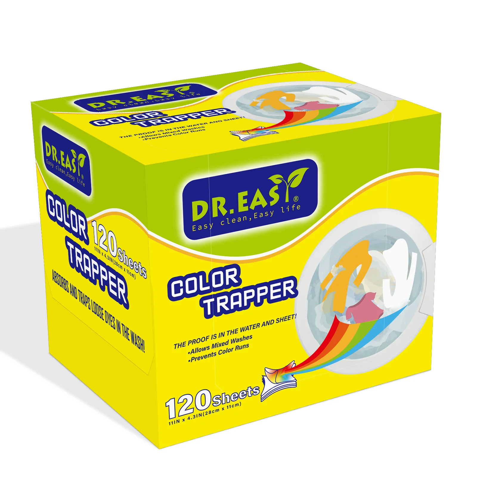 Dr Easy 120 Pcs Hot Selling Daily Household Necessities Laundry Dye Capture Colour Catcher Sheet for Washing Cloth