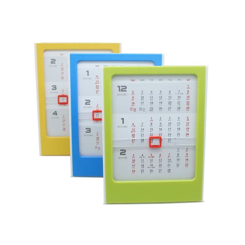 Custom Clear Acrylic Desk Calendar Display Stand with Date Marker Customize Acrylic Desktop Calendar Holder
