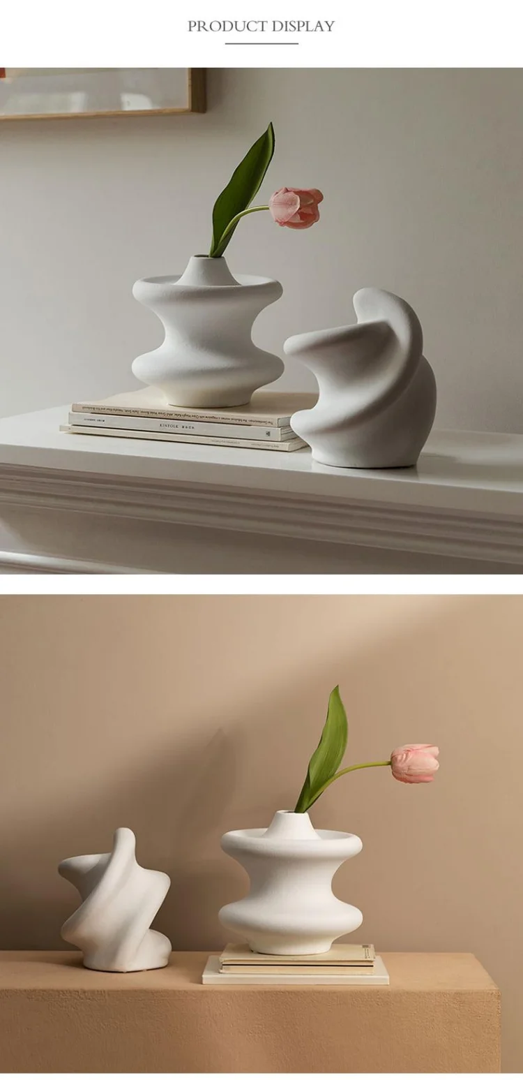 Minimalist Unique White Vases Centerpiece Vase Wedding Centerpieces