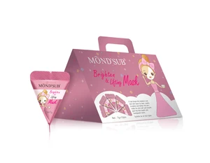 MOND'SUB Korean Organic Nicotinamide Brighten Cherry Blossom Clay Mud Mask CICA Mini Pink Vitamin C Facial Clay Mask